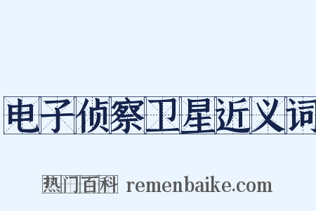 电子侦察卫星近义词是什么意思的图片